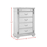 Cadenza UPH Bedroom Set with Black PU in Brown