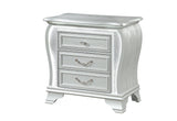 Aria Silver Nightstand with LED