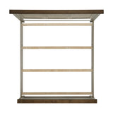 Farmington Panel Bed in Medium Brown and Washed Stone