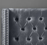 Aiden Grey Velvet Full Bed