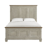 Farmington Panel Bed in Medium Brown and Washed Stone