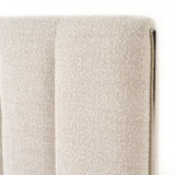 Valhalla + Lorenzo - Modern White Fabric + Light Oak 4-Piece Bedroom Set