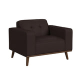 Destiny Chair with Wood Front in Pebble Brown