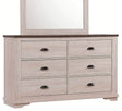 Crown Mark Furniture Coralee 6 Drawer Dresser in White image