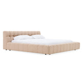 Tyree - Modern Tufted Sand Fabric Bed