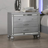 Valentino Nightstand-Silver
