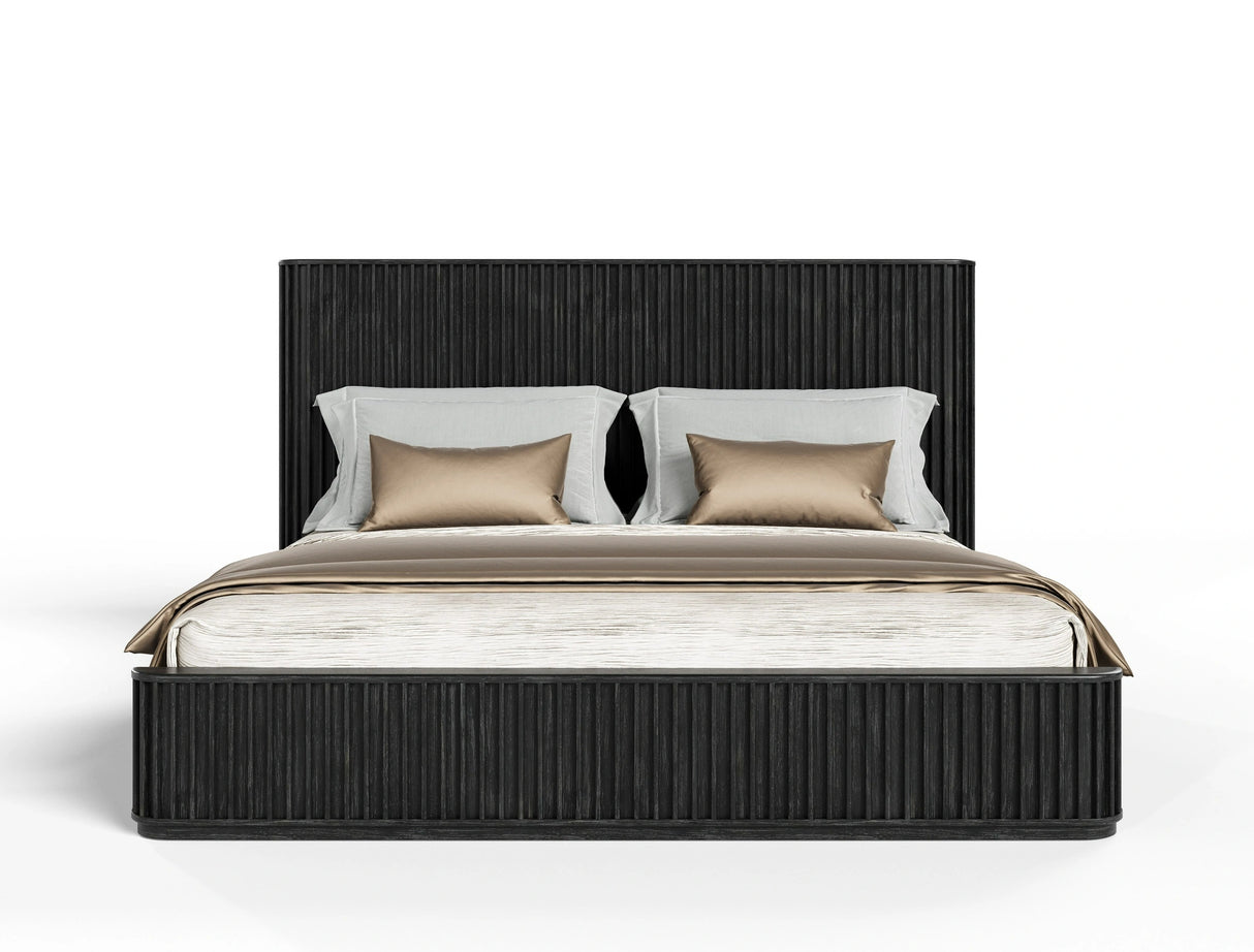 Fields - Modern Black Acacia Bedroom Set