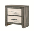 Crown Mark Furniture Rhett 2 Drawer Nightstand in Gray image