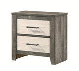Crown Mark Furniture Rhett 2 Drawer Nightstand in Gray image