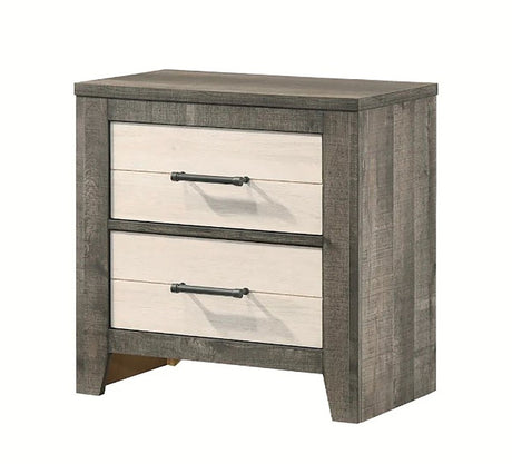 Crown Mark Furniture Rhett 2 Drawer Nightstand in Gray image