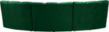 Infinity Green Velvet 3pc. Modular Sectional