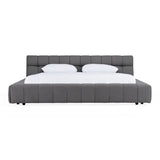Tyree - Modern Tufted Grey Fabric Bed