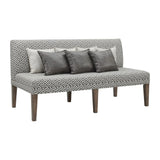 Gramercy 6PC Dining Set-Table, Four Tufted Tall Back Chairs and Settee
