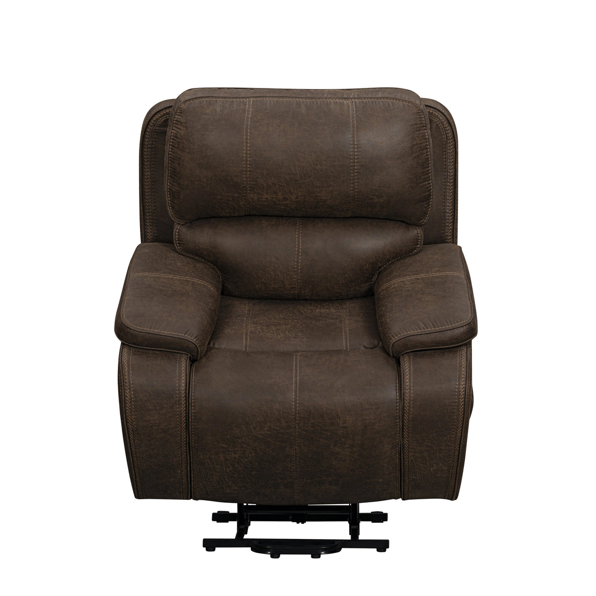 Brookings Power Lift Recliner W/ Heat & Massage-Brown