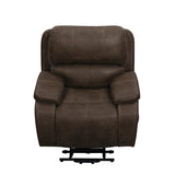 Brookings Power Lift Recliner W/ Heat & Massage-Brown