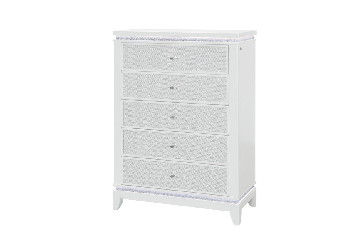 Alina White Chest with LED