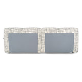 Shiloh - Modern Off-White + Black Fabric Bed