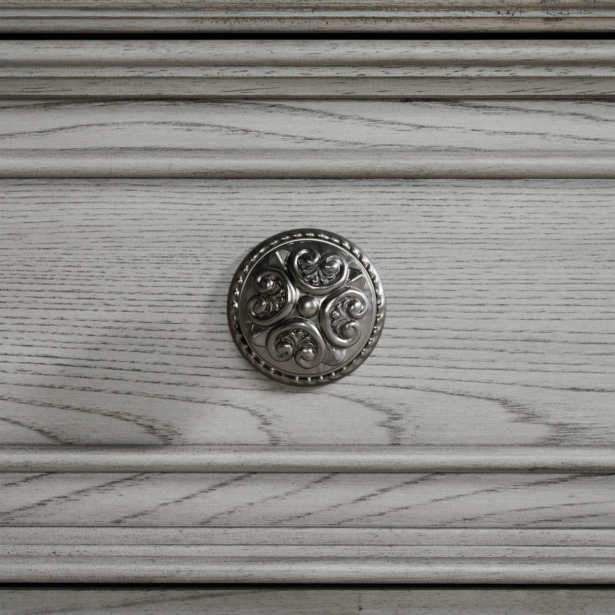 Glenmore Dresser and Mirror Set in Aged Grey