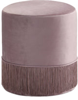 Teddy Pink Velvet Ottoman/Stool