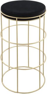 Rebar Black Velvet Counter Stool