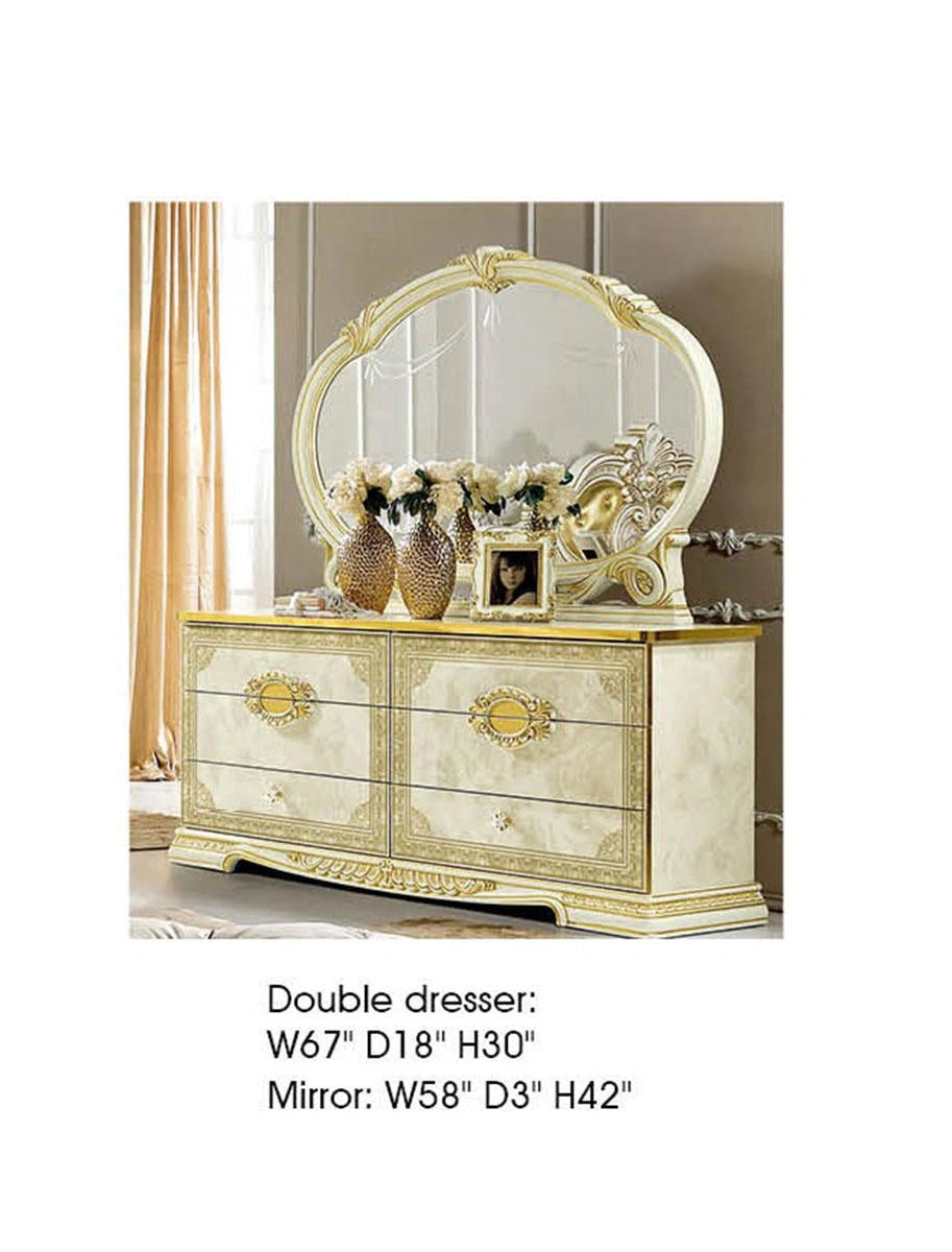 ESF Furniture Leonardo Mirror in Ivory