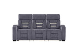 U1895 Grey P2 Reclining Sofa with IS and LED