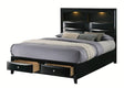 Crown Mark Furniture Fallon King Platform Bed with Storage in Black B4288-K image