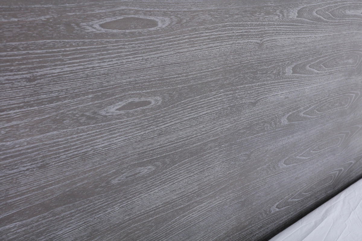 Charlene Modern Grey Elm & Stainless Steel Bed