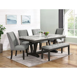 Everdeen Dining Set in Charcoal-Table & Four Chairs