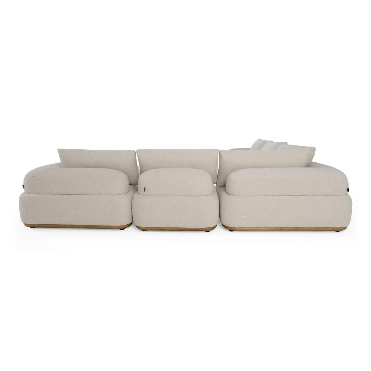 Evans - Contemporary Off-White Fabric Modular Sectional Sofa-5-Piece Sectional