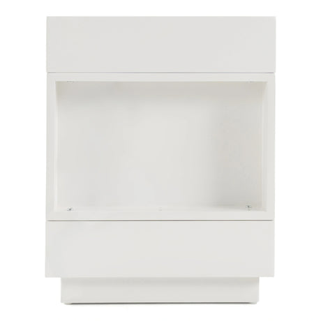 Esso Modern White Glossy Tall Nightstand - galleria furniture outlet