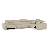 Dalton - Modern Italian Oyster Leather Sectional + 2 Recliners