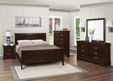 Louis Philippe 4 & 5 Piece Panel Bedroom Set with High Headboard E.king & Full
