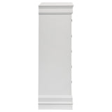 Louis Philippe 5-drawer Bedroom Chest White