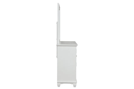 Jamestown Landscape Mirror- White