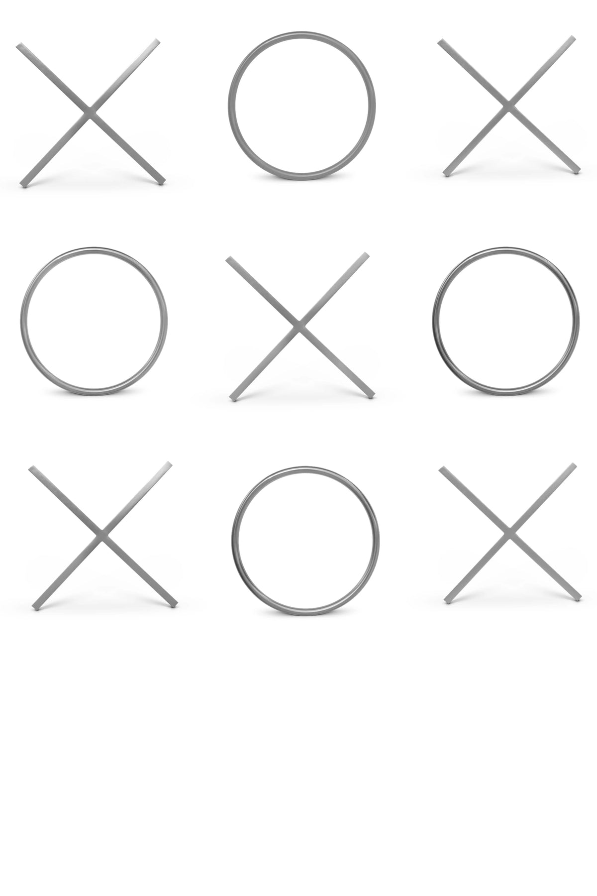 XOXO Chrome Stainless Steel Wall Decor