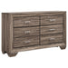 Kauffman 6-drawer Dresser Washed Taupe image