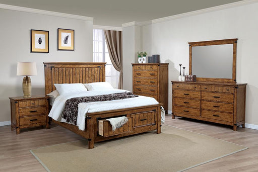 Brenner 4-Piece Storage Bedroom Set Rustic Honey King image