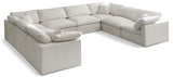 Plush Cream Velvet Standard Cloud Modular Sectional