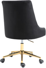 Karina Black Velvet Office Chair