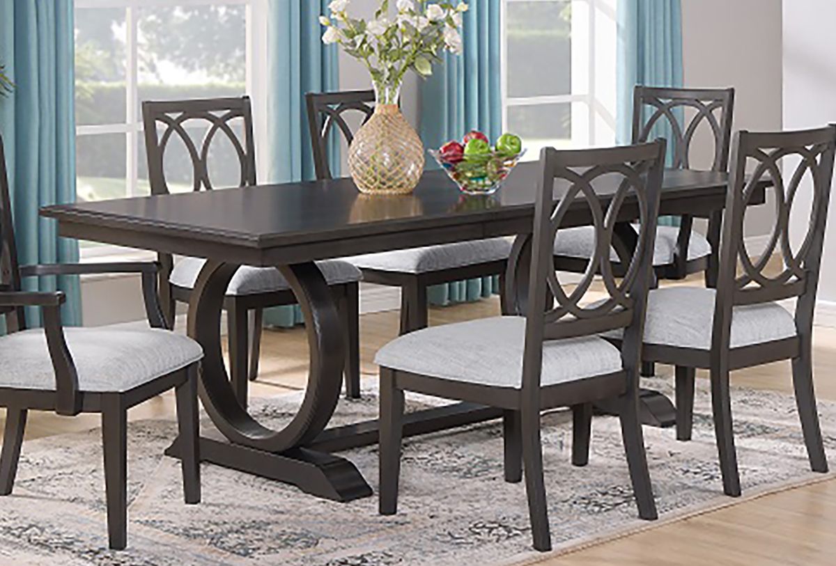 Crown Mark Furniture Buchanan Dining Table in Brown