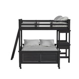 Hampton Kids Over Loft with Ladder and Desk with Speaker