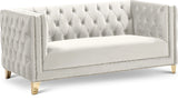 Michelle Cream Velvet Loveseat