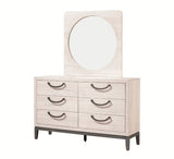 Crown Mark Furniture Veda Dresser Mirror in Beige
