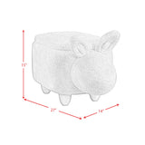 Rabbit Storage Stool in White