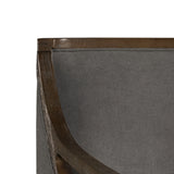 Hopkins Chair w/Brown Arm Columbia Charcoal (ISTA 3)