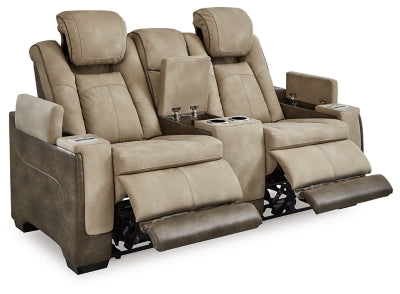 Next-Gen DuraPella Power Reclining Loveseat with Console - galleria furniture outlet