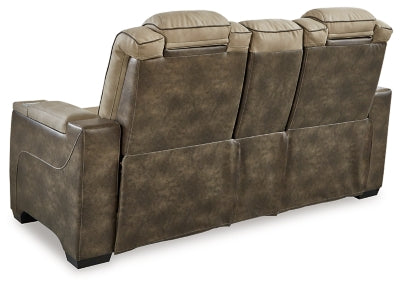 Next-Gen DuraPella Power Reclining Loveseat with Console - galleria furniture outlet