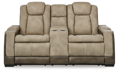 Next-Gen DuraPella Power Reclining Loveseat with Console - galleria furniture outlet