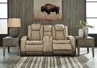 Next-Gen DuraPella Power Reclining Loveseat with Console - galleria furniture outlet